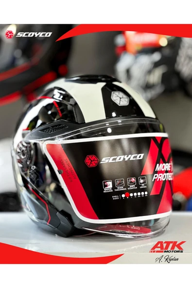 Scoyco 669 Shuttle Açık Kask Motosiklet Kaskı Yarım Kask ürün görseli