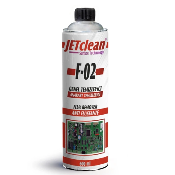 Jetclean F-02 600 Ml Flux Anakart Temizleme Sprey ürün görseli 1