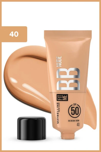 Maybelline New York Fit Me Nude Cilt Bakımı Etkili Nemlendirici SPF50 BB Krem - 40 - 2