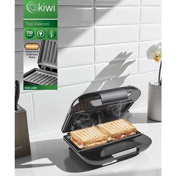 Kiwi KSM-2405 750 W Mini Tost Makinesi - Resim 2