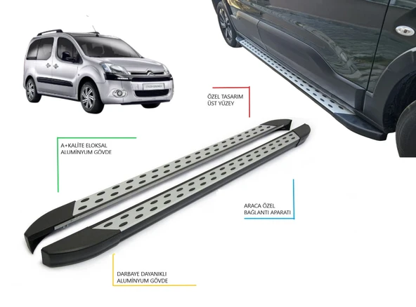 BERLINGO BENEKLİ YAN BASAMAK 2008 2009 2010 20211 2012 2013 2014 2015 2016 2017 2018 ürün görseli 1