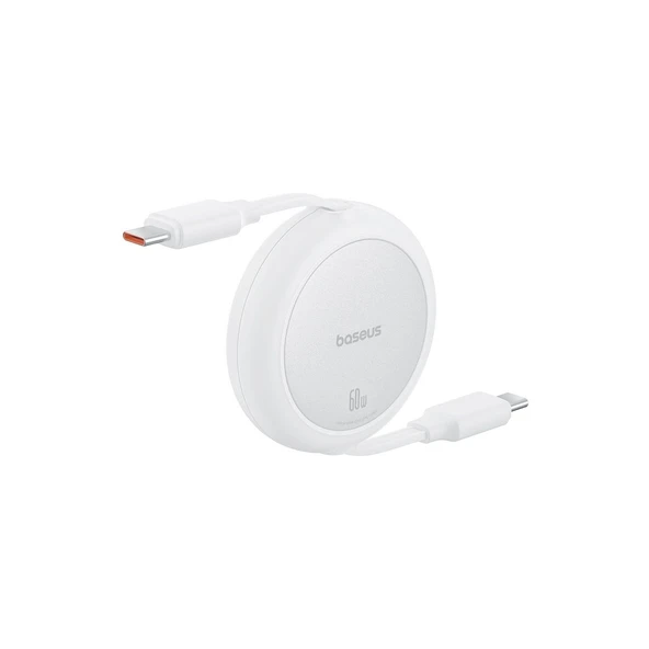 Baseus FREE2PULL Mini Charging Cable Usb-C To Usb-C 60W 1m Beyaz