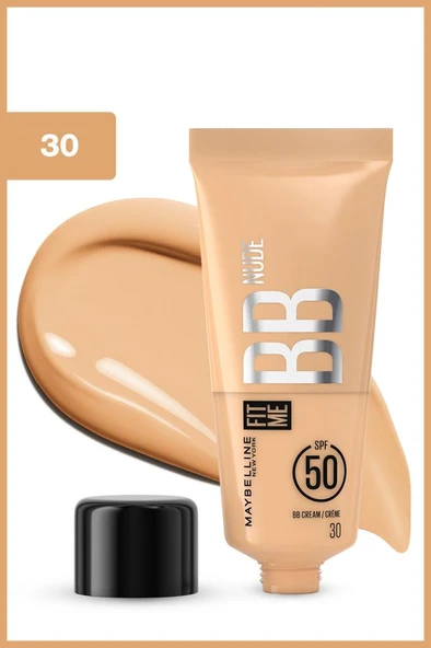 Maybelline New York Fit Me Nude Cilt Bakımı Etkili Nemlendirici SPF50 BB Krem - 30 - 2