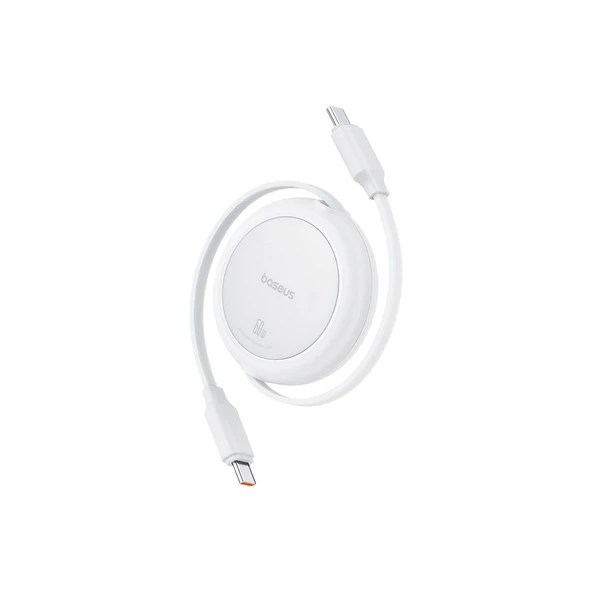 Baseus FREE2PULL Mini Charging Cable Usb-C To Usb-C 60W 1m Beyaz - 2