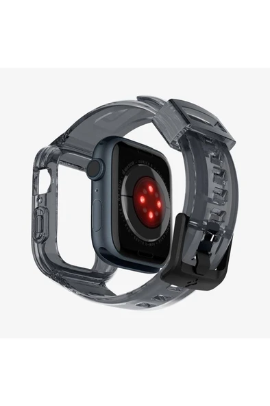 Spigen Apple Watch 45mm (Seri 9/8/7) Kılıf & Kordon Kayış Liquid Crystal Pro Space Crystal - ACS04173 Teşhir - 4