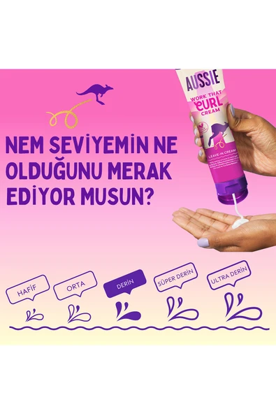 Work That Curl Dalgalı ve Kıvırcık Saçlar için Durulanmayan Saç Kremi 160ml - Resim 6