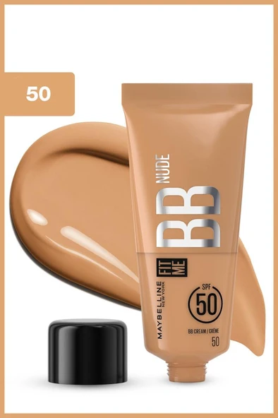 Maybelline New York Fit Me Nude Cilt Bakımı Etkili Nemlendirici SPF50 BB Krem - 50 - 2