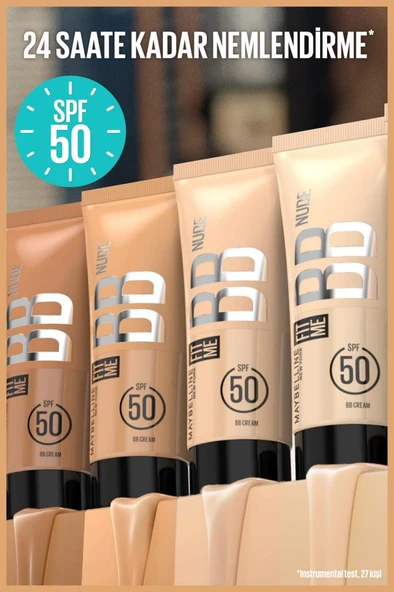 Maybelline New York Fit Me Nude Cilt Bakımı Etkili Nemlendirici SPF50 BB Krem - 50 - 5