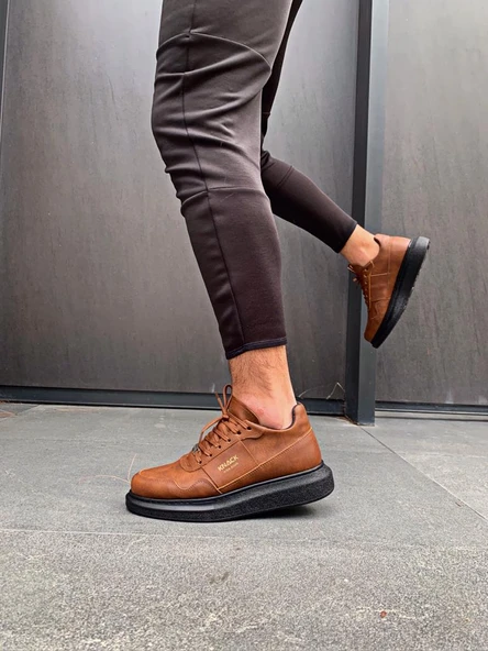 Yüksek Taban Günlük Ayakkabı Taba (Siyah Taban) ürün görseli