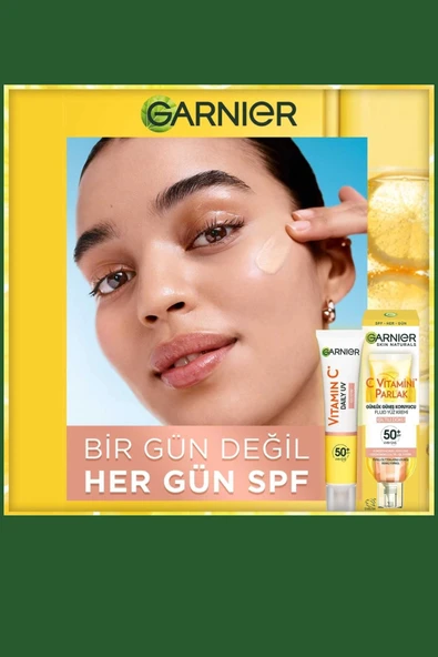 Garnier C Vitamini Parlak Güneş Koruyucu Yüz Kremi SPF50+ – Işıltılı Günlük Fluid Doku, 40 ml - 3