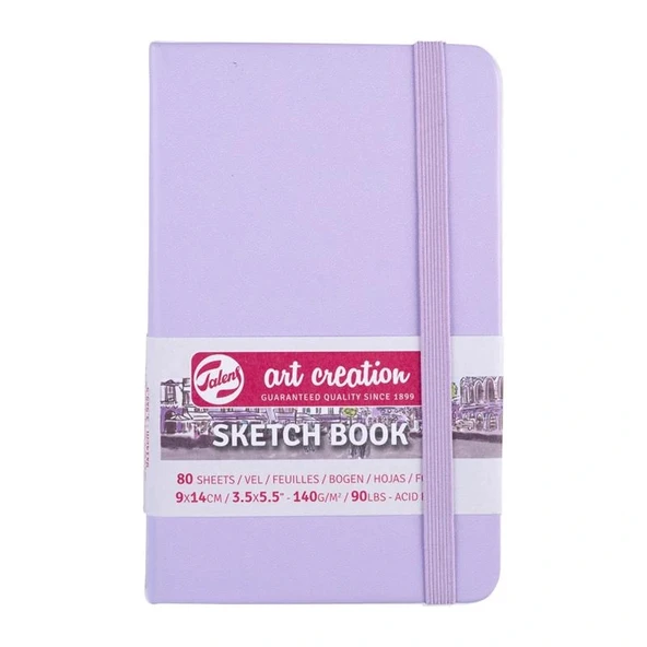 Talens Art Creation Sketch Book Eskiz Defteri 80 Yaprak 140 g 9x14 cm Pastel Mor - Resim 2