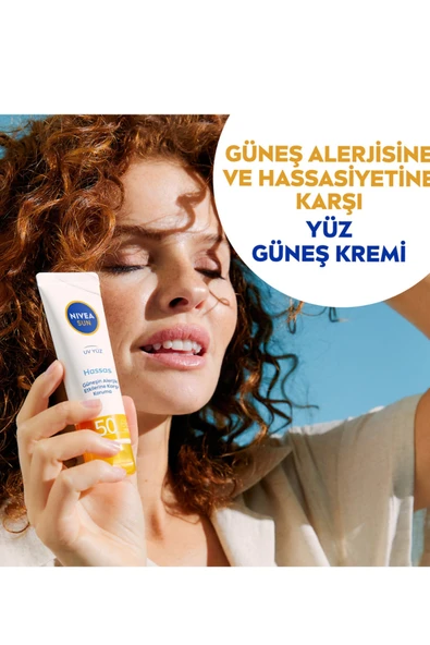 Nivea Sun Hassas Yüz Güneş Kremi SPF50 – Güneş Alerjisine Karşı Koruyucu, Hassas Ciltlere Özel, 50 ml - 3