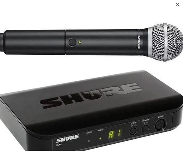 SHURE BLX24E/PG58 Telsiz Vokal Mikrofon Seti - 1