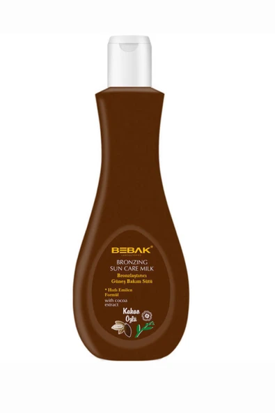 Bebak Kakao Özlü Bronzlaştırıcı Süt – Etkili ve Doğal Bronzluk Sağlayan Vücut Losyonu, 215 ml - 2