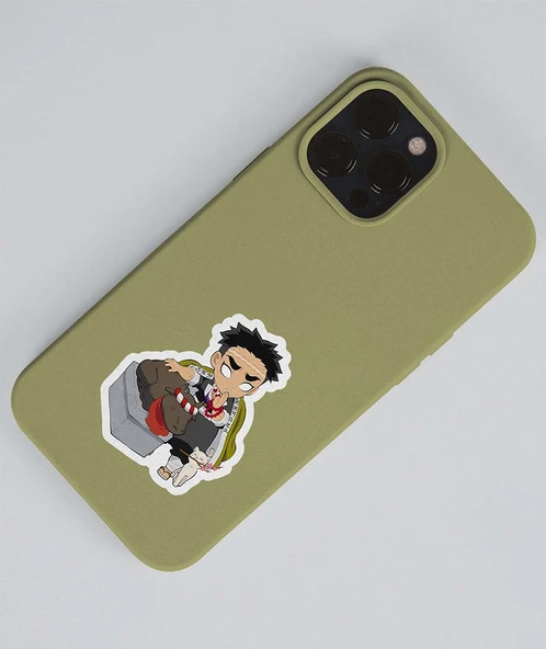 Tengen Uzui-Demon Slayer Gyomei Himejima -parlak kağıt 2 Li Set Anime Sticker Çıkartma-kimetsu no yaiba - 4