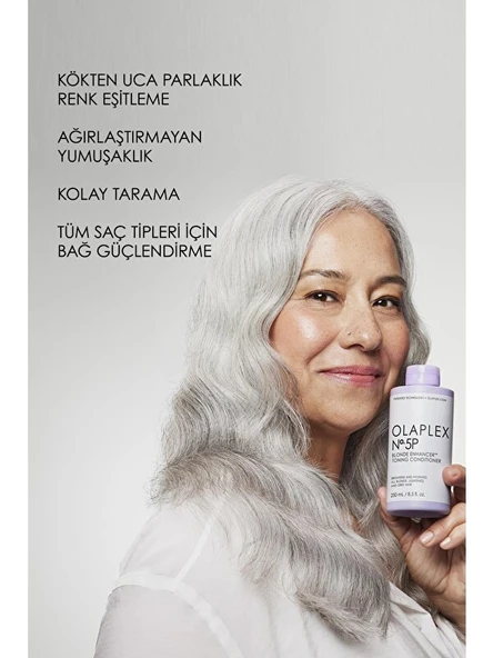 Olaplex No. 5P  Blonde Enhancer Toning Conditioner - Renk Koruyucu & Bağ Güçlendirici Mor Saç Bakım Kremi – 250 ml - Resim 5