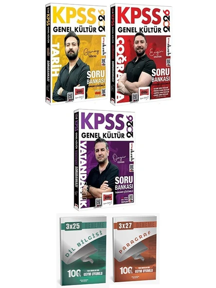Anla Kazan + Yargı 2026 KPSS Tarih + Coğrafya + Vatandaşlık Soru Bankası 3 lü Set Yargı Yayınları ürün görseli 1