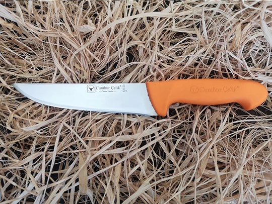 Sürmene Cumhur Çelik 61120 Kasap Kurban Bıçağı, 16,5 cm, Kaymaz Sap - 1