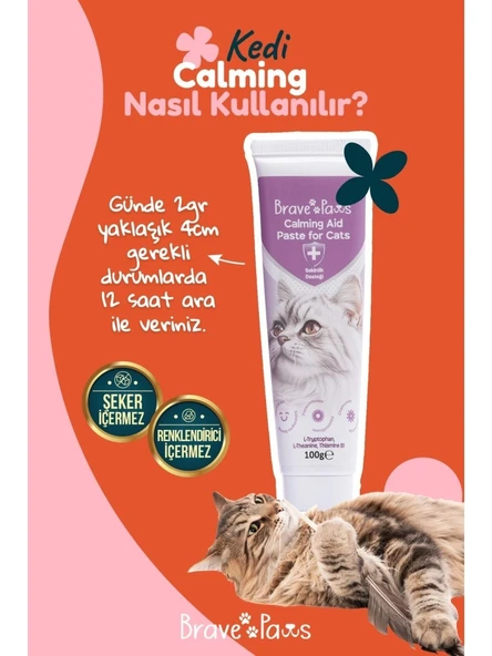 Brave Paws Calming Aid Sakinlik Desteği Stres ve Kaygı Azaltıcı 100 gr - Resim 2