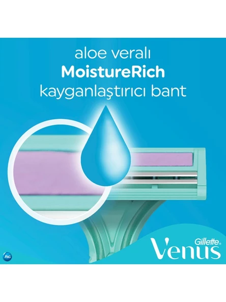Gillette Simply Venus 2 Basic Kullan At Kadın Tıraş Bıçağı 4 Adet ürün görseli 1