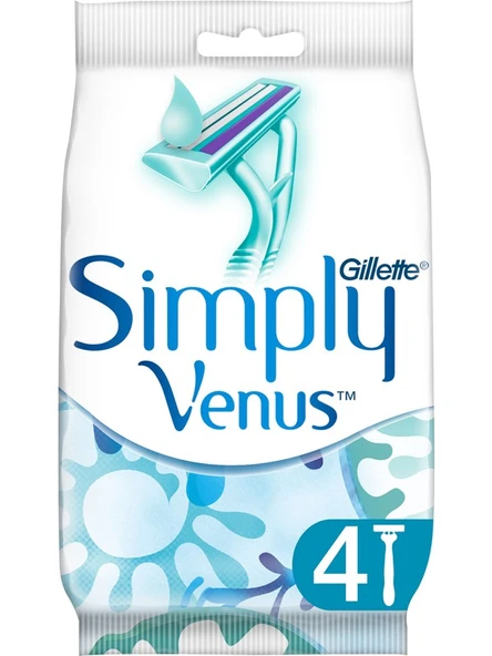 Gillette Simply Venus 2 Basic Kullan At Kadın Tıraş Bıçağı 4 Adet - Resim 3