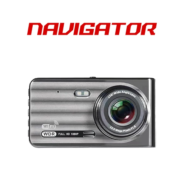 Navigator 180 Açılı 1080P DVR Ekranlı Yol Kayıt Kamerası NG2180E Ön Arka Kamera ürün görseli