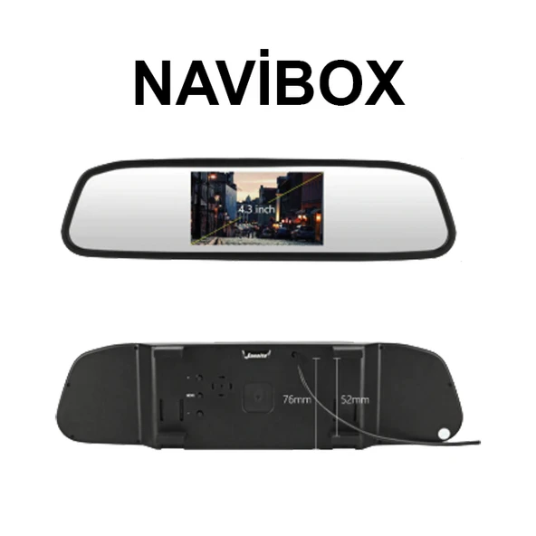 Navibox 140 Açılı 1080P DVR Ayna Yol Kayıt Kamerası NV2140A Ön Arka Kamera ürün görseli