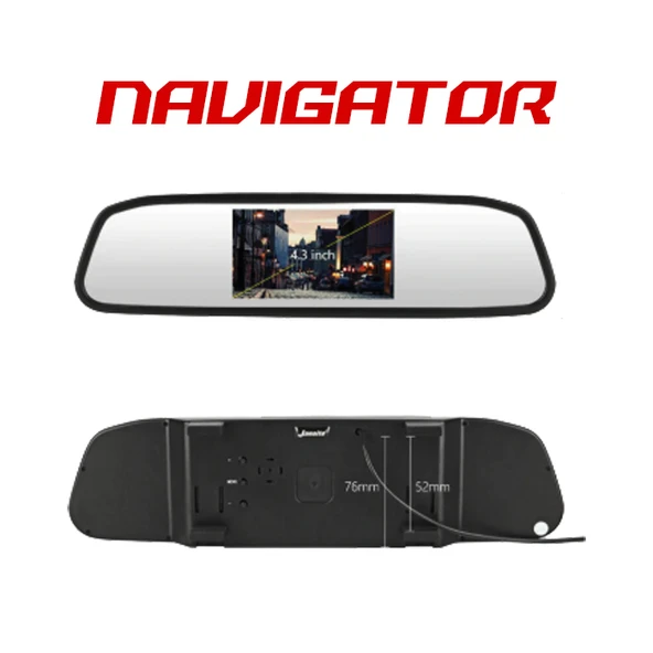 Navigator 160 Açılı 1080P DVR Ayna Yol Kayıt Kamerası NG2160A Ön Arka Kamera - Resim 2