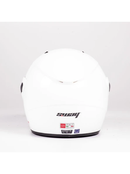 SWAY 702B VİZÖRLÜ YARIM KASK BEYAZ SMALL - Resim 2