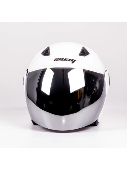 SWAY 702B VİZÖRLÜ YARIM KASK BEYAZ SMALL - Resim 4