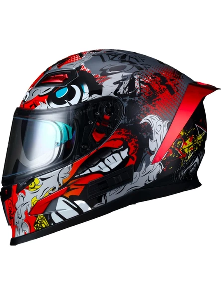 SWAY 817 B503 VİZÖRLÜ KAPALI SİYAH KIRMIZI X LARGE ürün görseli