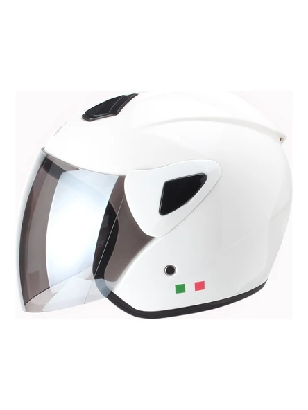 SWAY 702B VİZÖRLÜ YARIM KASK BEYAZ SMALL - 5