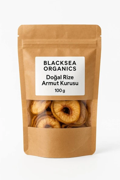 BlackSea Organics Doğal Rize Armut Kurusu 100 g  Koruyucu ve Katkı İçermez, Şeker İlavesiz, Sağlıklı Atıştırmalık