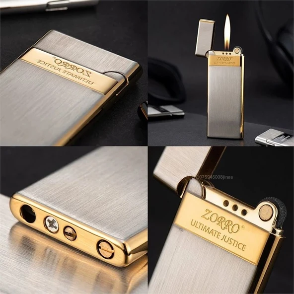 Zorro Ultra İnce Gazlı Slim Çakmak Gümüş - Resim 8