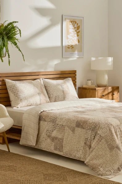 Lea Çift Kişilik Nevresim Takımı Bej ürün görseli 1