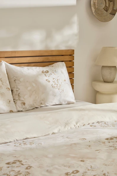 Slove Çift Kişilik Nevresim Takımı Gri - Resim 4