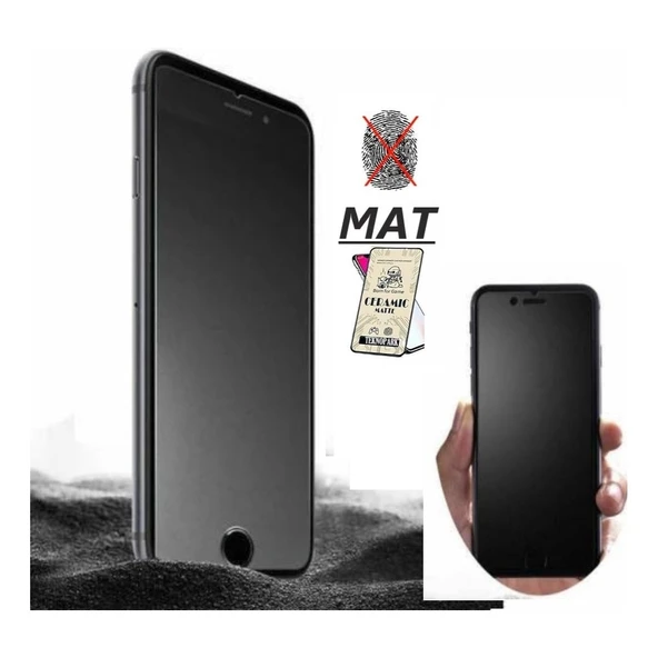 Iphone 6s Mat Ekran Seramik Tam Kaplayan Kırılmaz Cam Nano Ekran Koruyucu Siyah - 1