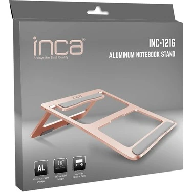 İnca  Inc-121g Unique Desing Alumınum Notebook Stant Gold ürün görseli