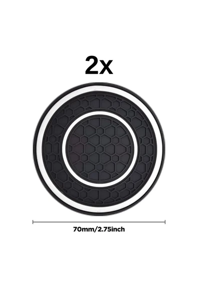 TİNEKE  Araç İçi Bardak Telefon Para Malzeme Tutucu Kaymaz Matları 2 ADET - 8