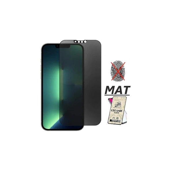 Apple iPhone 13 Pro Max Mat Seramik Cam Nano Esnek Kırılmaz Full Tam Kaplayan Ekran Koruyucu ürün görseli 1