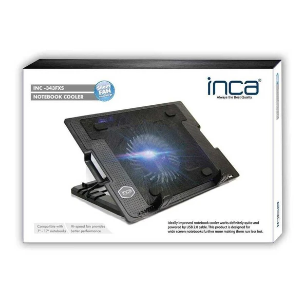 İnca Inc-343fxs Sessiz Notebook Stand Soğutucu Siyah