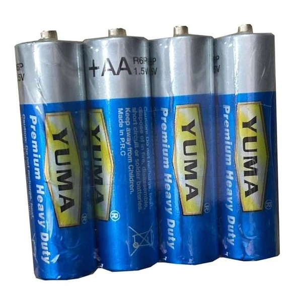 YUMA AA R6P 1.5V KALEM PİL 4 ADET - 1
