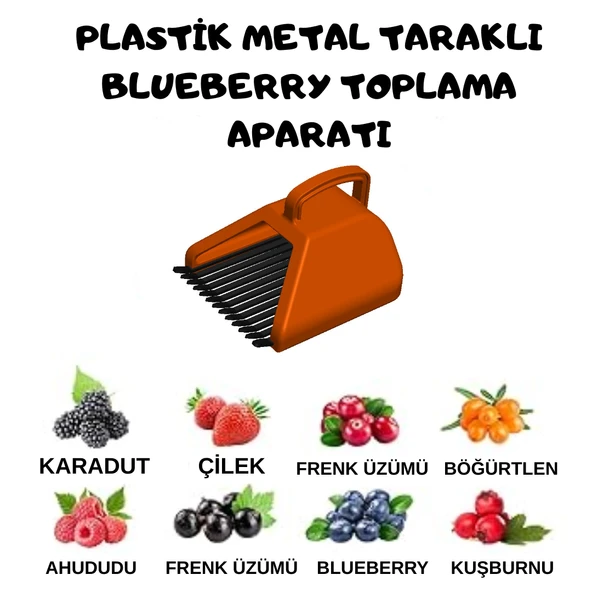Blue Berry , Aronya , Kuşburnu , Alıç Ve Meyve  Toplama Tarağı Plastik Bsr Garden - Resim 2