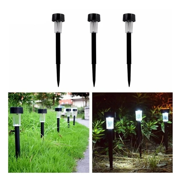 Güneş Enerjili Bahçe Lambası Plastik Saplama 10lu Set - 1