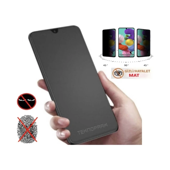 Vivo Y72 Y72S Mat Hayalet Privacy Tam Kaplayan Cam Seramik Nano Ekran Koruyucu ürün görseli