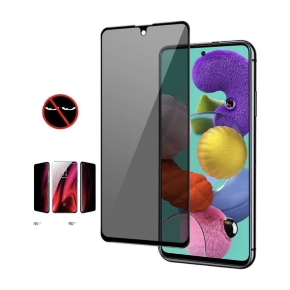 Xiaomi Redmi Note 12S Hayalet Ekran Koruyucu Privacy Tam Kaplayan Kırılmaz Cam - Resim 2