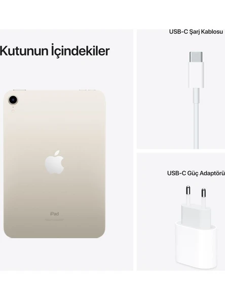 Apple iPad Mini 64GB 8.3" WiFi Tablet - MK7P3TU/A Beyaz - 1