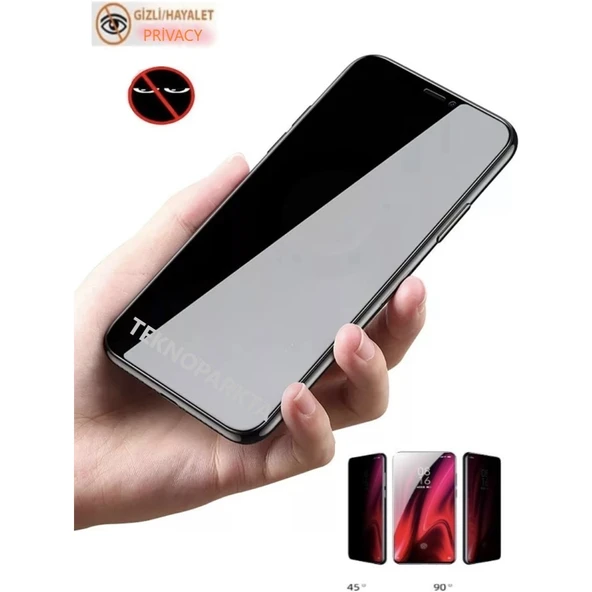 Xiaomi Redmi Note 12S Hayalet Ekran Koruyucu Privacy Tam Kaplayan Kırılmaz Cam ürün görseli
