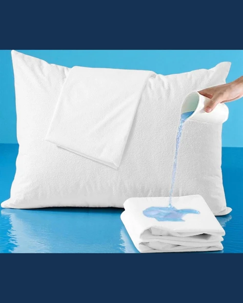 Solivane Otel Tipi Yastık Alezi | Su Geçirmez Kumaş | Queen Size 60x80 - 1