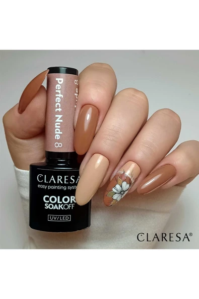 Claresa Kalıcı Oje Perfect Nude Açık Çikolata Kahverengi 08 5g - Resim 3
